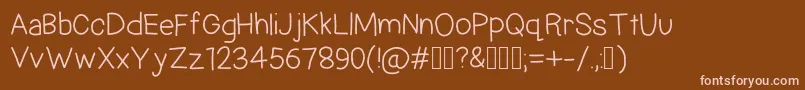Шрифт HandPower – розовые шрифты на коричневом фоне