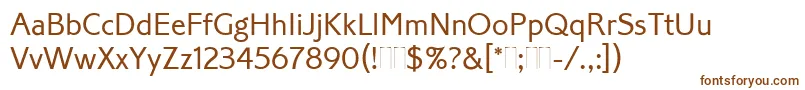 CorinthianLightPlain-fontti – ruskeat fontit valkoisella taustalla