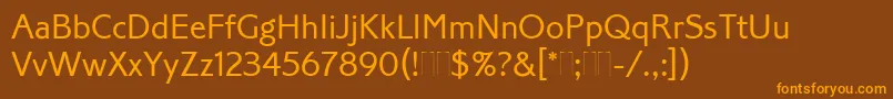 Шрифт CorinthianLightPlain – оранжевые шрифты на коричневом фоне