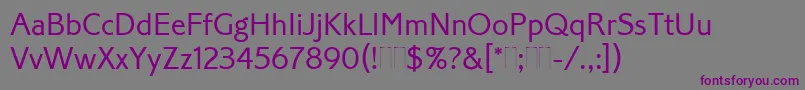 Шрифт CorinthianLightPlain – фиолетовые шрифты на сером фоне