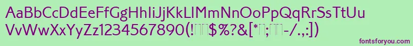 Шрифт CorinthianLightPlain – фиолетовые шрифты на зелёном фоне