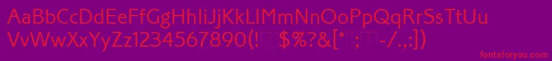 Шрифт CorinthianLightPlain – красные шрифты на фиолетовом фоне