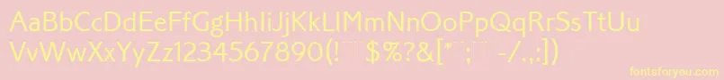Police CorinthianLightPlain – polices jaunes sur fond rose