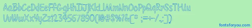 ColorTimeTtf Font – Blue Fonts on Green Background