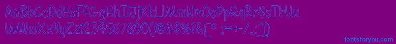 ColorTimeTtf Font – Blue Fonts on Purple Background