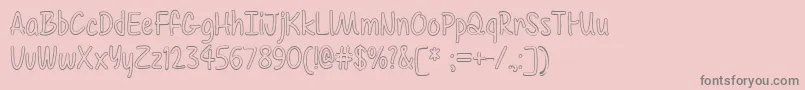 Police ColorTimeTtf – polices grises sur fond rose