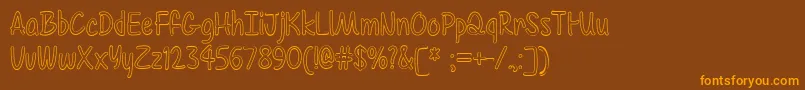 ColorTimeTtf Font – Orange Fonts on Brown Background