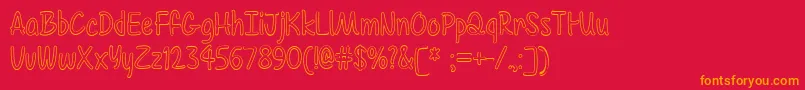 ColorTimeTtf Font – Orange Fonts on Red Background