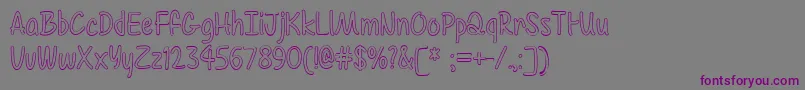 ColorTimeTtf Font – Purple Fonts on Gray Background