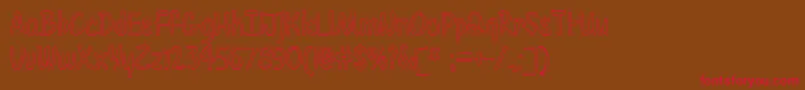 ColorTimeTtf Font – Red Fonts on Brown Background