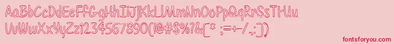 ColorTimeTtf Font – Red Fonts on Pink Background