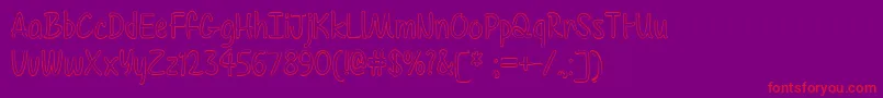 ColorTimeTtf-Schriftart – Rote Schriften auf violettem Hintergrund