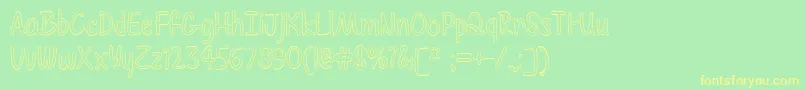 ColorTimeTtf Font – Yellow Fonts on Green Background