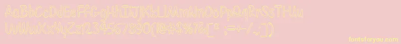 ColorTimeTtf Font – Yellow Fonts on Pink Background