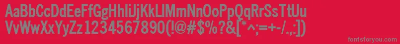 フォントNwcb – 赤い背景に灰色の文字