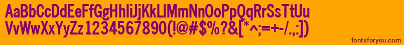 Nwcb Font – Purple Fonts on Orange Background