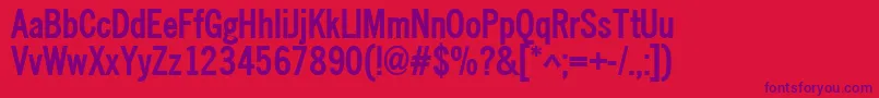 Nwcb Font – Purple Fonts on Red Background