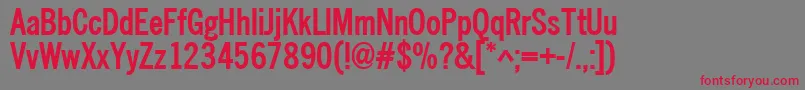 フォントNwcb – 赤い文字の灰色の背景