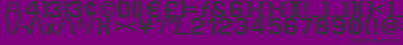 フォントElitemedium – 紫の背景に黒い文字