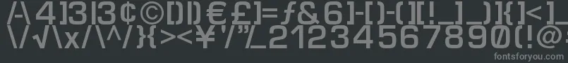 フォントElitemedium – 黒い背景に灰色の文字