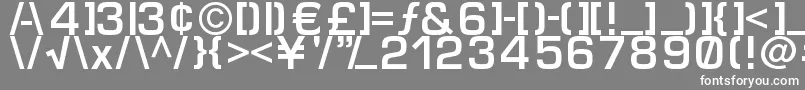 フォントElitemedium – 灰色の背景に白い文字