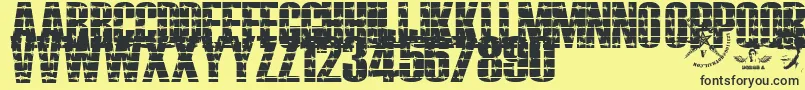 Alambrado Font – Black Fonts on Yellow Background