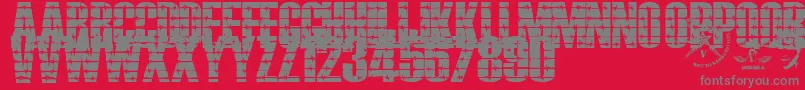 Alambrado Font – Gray Fonts on Red Background