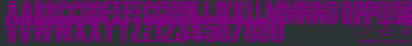 Alambrado-Schriftart – Violette Schriften auf schwarzem Hintergrund