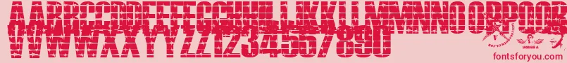 Alambrado Font – Red Fonts on Pink Background
