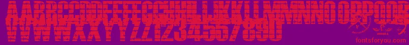 Alambrado Font – Red Fonts on Purple Background