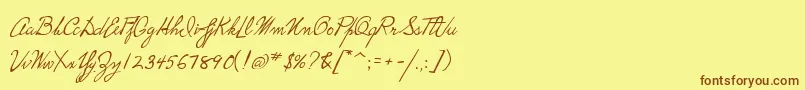 P22HopperEdward Font – Brown Fonts on Yellow Background