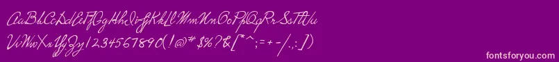 P22HopperEdward Font – Pink Fonts on Purple Background