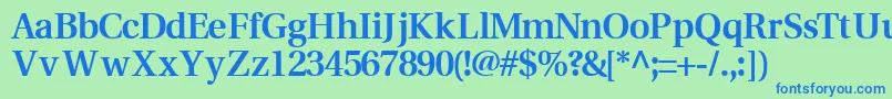 VeracitysskBold Font – Blue Fonts on Green Background