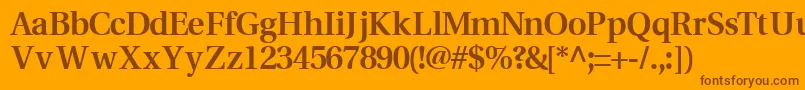 VeracitysskBold Font – Brown Fonts on Orange Background