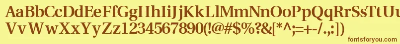 VeracitysskBold Font – Brown Fonts on Yellow Background