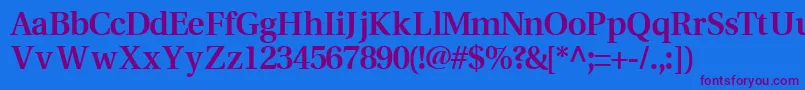 VeracitysskBold Font – Purple Fonts on Blue Background