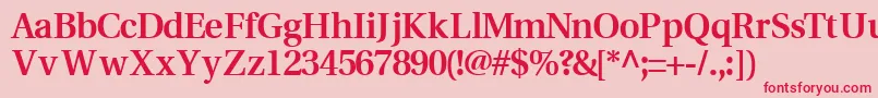 VeracitysskBold Font – Red Fonts on Pink Background