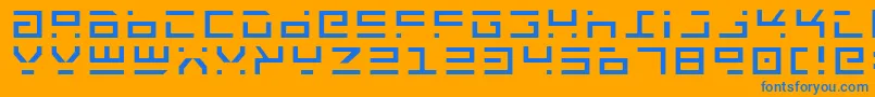 Rocktlt Font – Blue Fonts on Orange Background