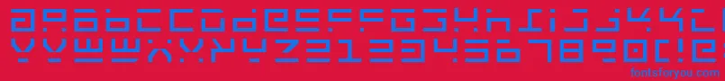 Rocktlt Font – Blue Fonts on Red Background