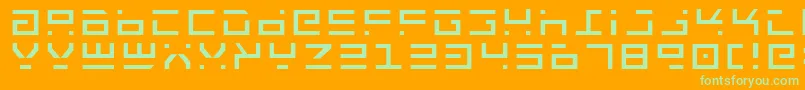 Rocktlt Font – Green Fonts on Orange Background