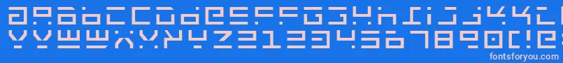 Rocktlt-fontti – vaaleanpunaiset fontit sinisellä taustalla