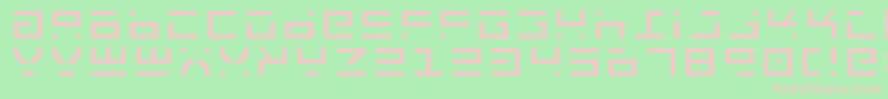 Rocktlt-fontti – vaaleanpunaiset fontit vihreällä taustalla