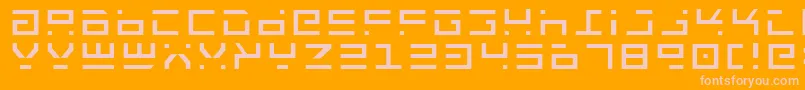 Rocktlt-fontti – vaaleanpunaiset fontit oranssilla taustalla