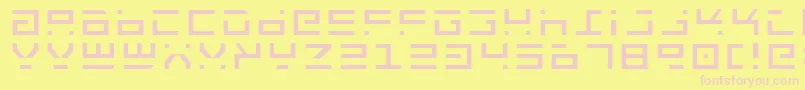 Rocktlt Font – Pink Fonts on Yellow Background