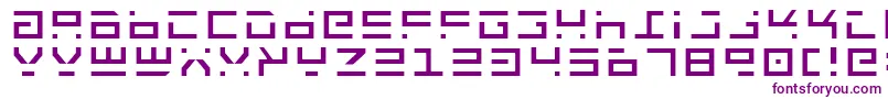 フォントRocktlt – 白い背景に紫のフォント