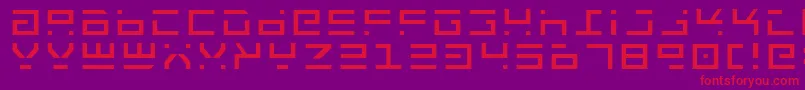 フォントRocktlt – 紫の背景に赤い文字