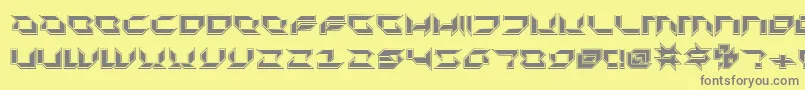 Plurp-Schriftart – Graue Schriften auf gelbem Hintergrund