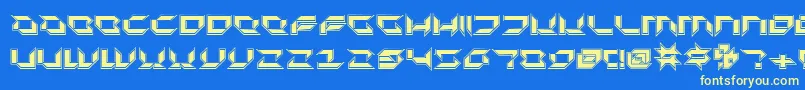 Plurp Font – Yellow Fonts on Blue Background