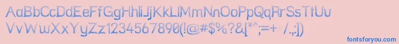 Шрифт Stren – синие шрифты на розовом фоне