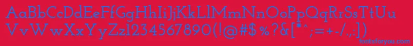 Josefinslab Semibold Font – Blue Fonts on Red Background